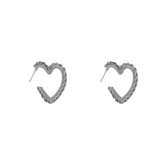 Braided Hearts - Silver