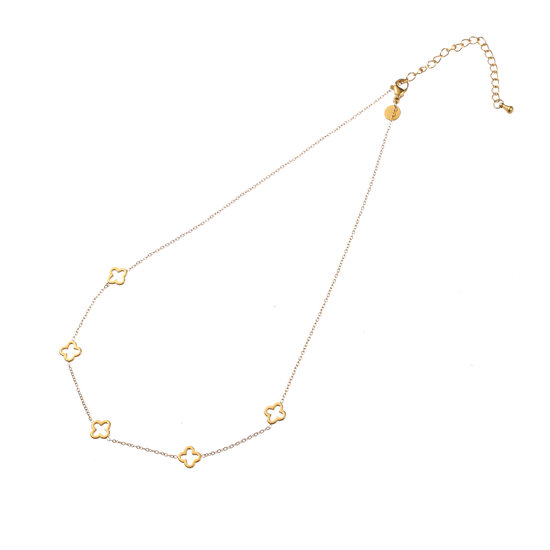 Clover Charm Necklace - Gold