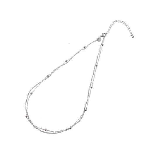 Layered Necklace - Silver