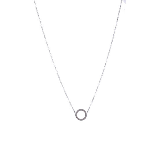 Minimal Circle Necklace - Silver