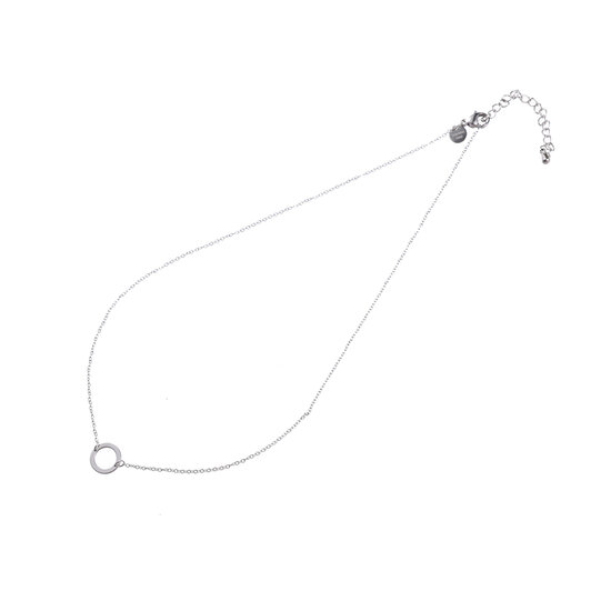 Minimal Circle Necklace - Silver