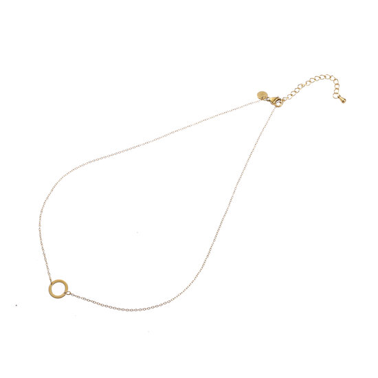 Minimal Circle Necklace - Gold