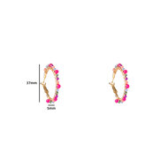 Beaded Glam Hoops - Multicolor