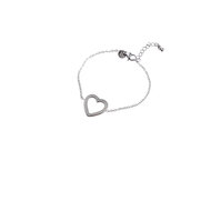 Braided Heart Bracelet - Silver