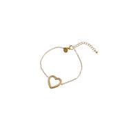 Braided Heart Bracelet - Gold