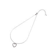 Braided Heart Necklace - Silver