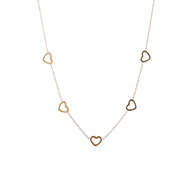 Heart Drop Necklace - Gold